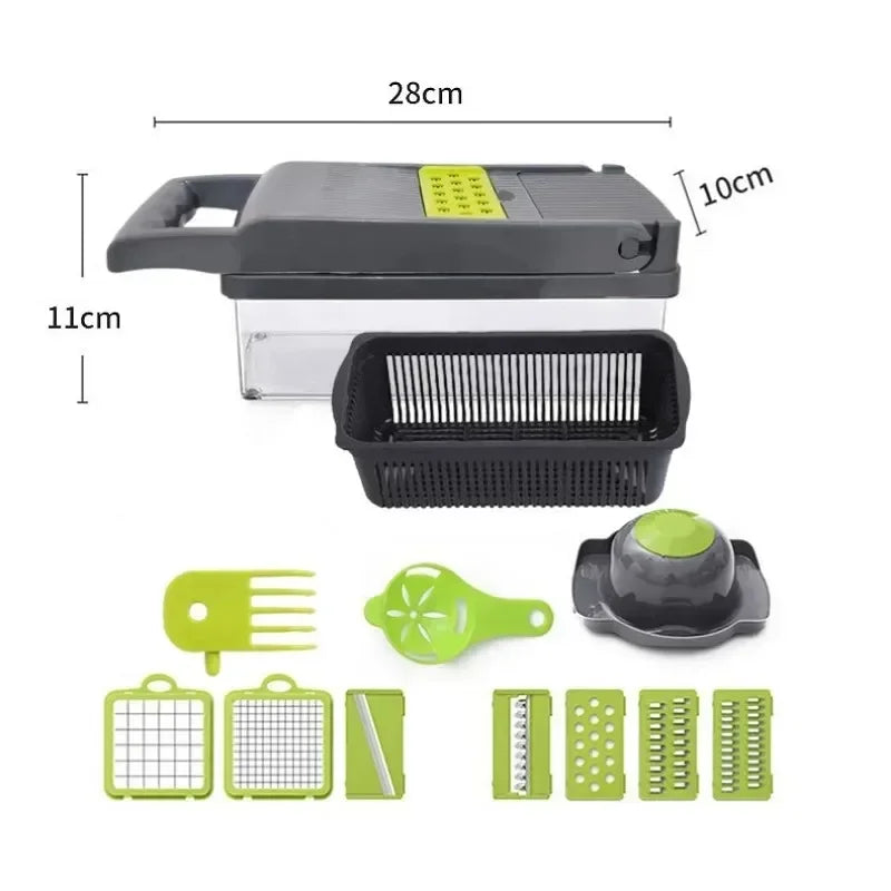 14-in-1 Multifunctional Vegetable Chopper & Slicer for Effortless Food Preparation in the Kitchen