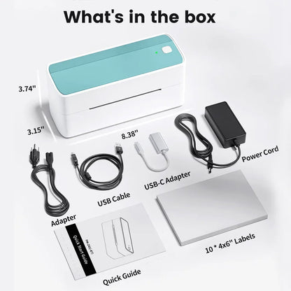 Phomemo 241 Wireless Bluetooth Label Printer for iPhone, Android, Mac & Windows - 108mm Thermal Shipping Labels