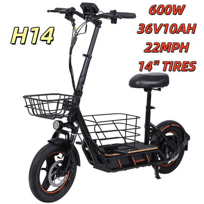 EOEOTWO 1200W Off-Road Electric Scooter for Adults - 30MPH, 48V, 11" Tubeless Tires, Foldable & Long Range