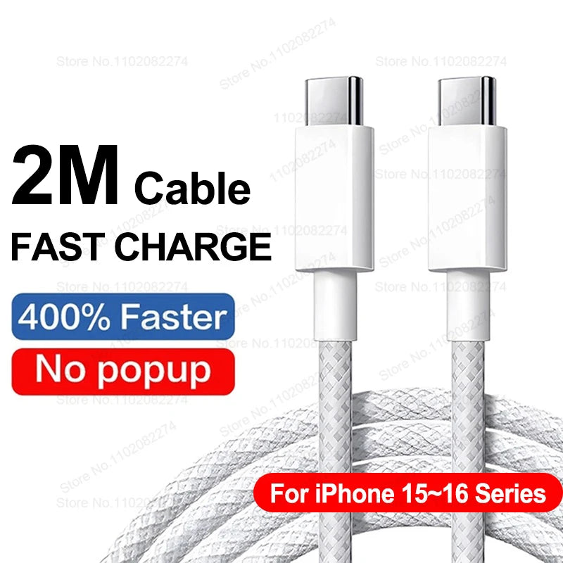 PD 40W Fast Charger for iPhone 14-16 Pro Max & Plus - USB-C Fast Charging Cable