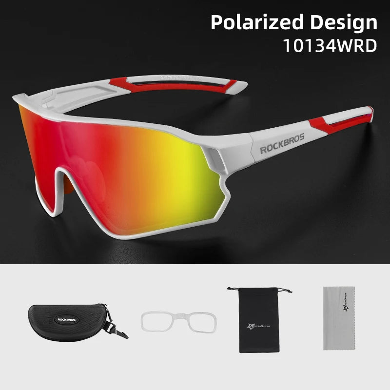 ROCKBROS UV400 Polarized Sports Sunglasses for Cycling, Hiking, Golf & Outdoor Activities