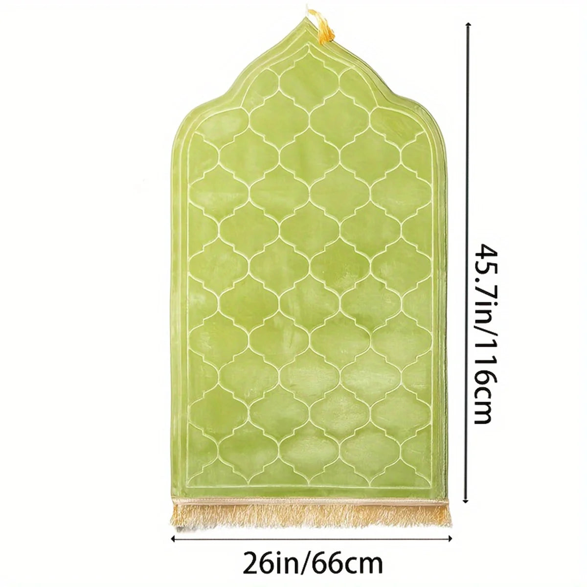 Thickened Flannel Prayer Mat for Comfort & Style - Irregular Plush Design with Tassels for Spiritual Practice