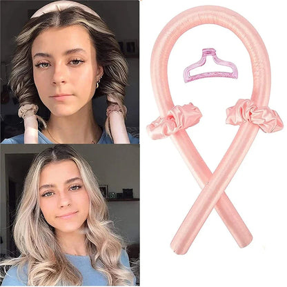 Heatless Silk Curling Rod Headband for Effortless Curls - Ideal for Sleepovers, Travel & Lazy Hair Days