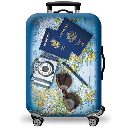 Luggage Cover for 18-32 Inch Suitcases - Stretch Fabric Baggage Protector & Dust Case Travel Organizer
