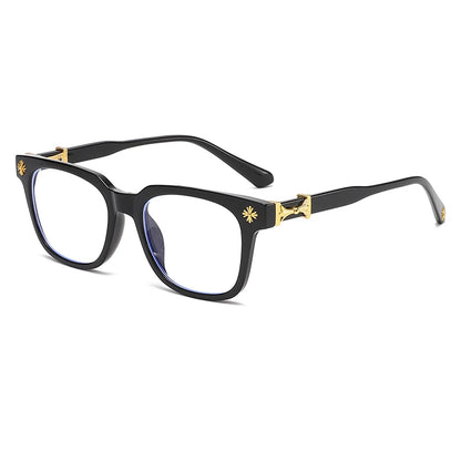 Classic Square Anti-Blue Light Glasses for Men and Women - Unisex Black & Transparent Frames for Computer Use