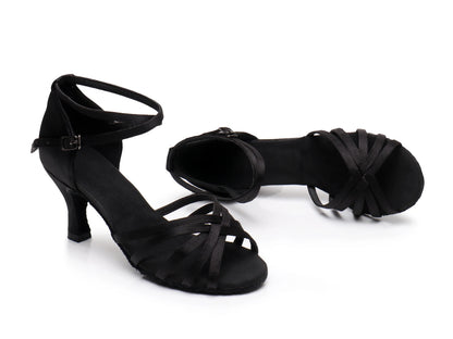 Latin Dance Shoes for Women - Professional Suede Soft Sole Sneakers for Salsa, Jazz & Ballroom Practice - 5/7cm Heel Heights