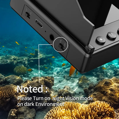 Portable 1080P Fish Depth Finder with 4.3" LCD Screen & Night Vision - Ideal for Anglers Seeking Underwater Insights