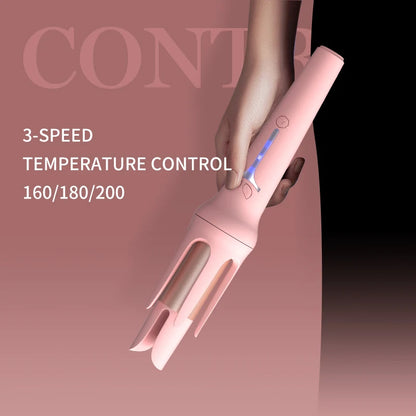 Automatic Curling Iron for Effortless Waves - 32mm Ceramic Hair Curler with 4-Speed Control & Fast Heating