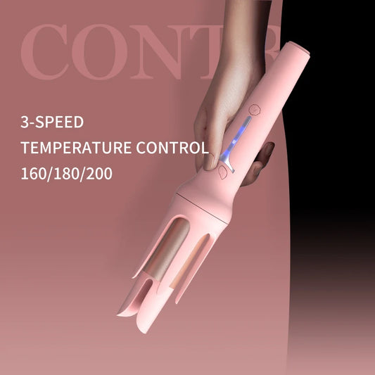 Automatic Curling Iron for Effortless Waves - 32mm Ceramic Hair Curler with 4-Speed Control & Fast Heating