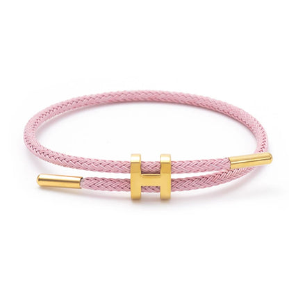Luxury Waterproof Adjustable Wire Rope Bracelet for Couples - Stainless Steel Bangle Jewelry for Men & Women