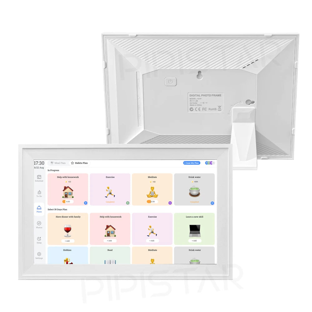 15.6" Smart Digital Calendar & Chore Chart for Families - Touchscreen Display & Digital Photo Frame