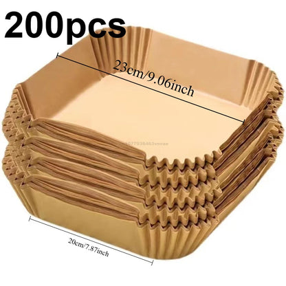 20cm Air Fryer Parchment Paper Liners for Baking, Cooking & Pastry - Disposable Oven Accessories
