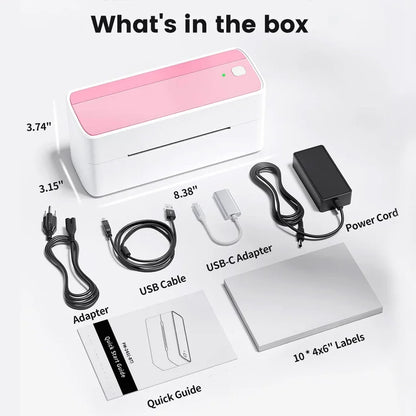 Phomemo 241 Wireless Bluetooth Label Printer for iPhone, Android, Mac & Windows - 108mm Thermal Shipping Labels