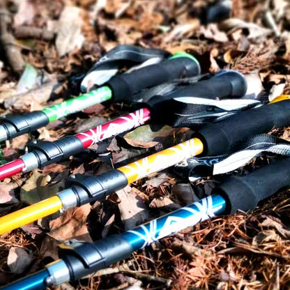 Outdoor Foldable Trekking Pole for Seniors - Portable Hiking Stick, Telescopic Design, Easy to Pack for Camping Adventures