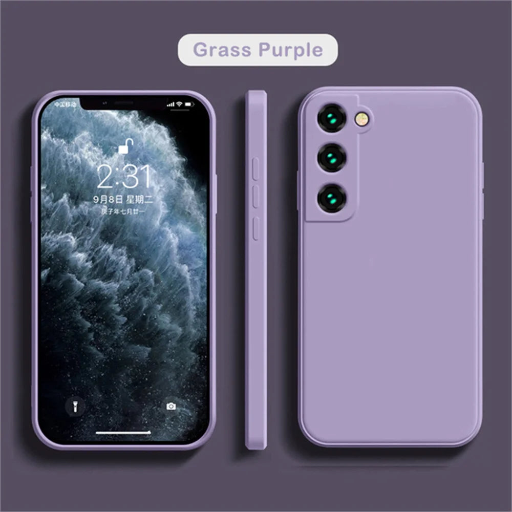 Luxury Liquid Silicone Case for Samsung Galaxy S25, S24, S20, S21, S22, S23, Note 20, A71, A52, A51, A41