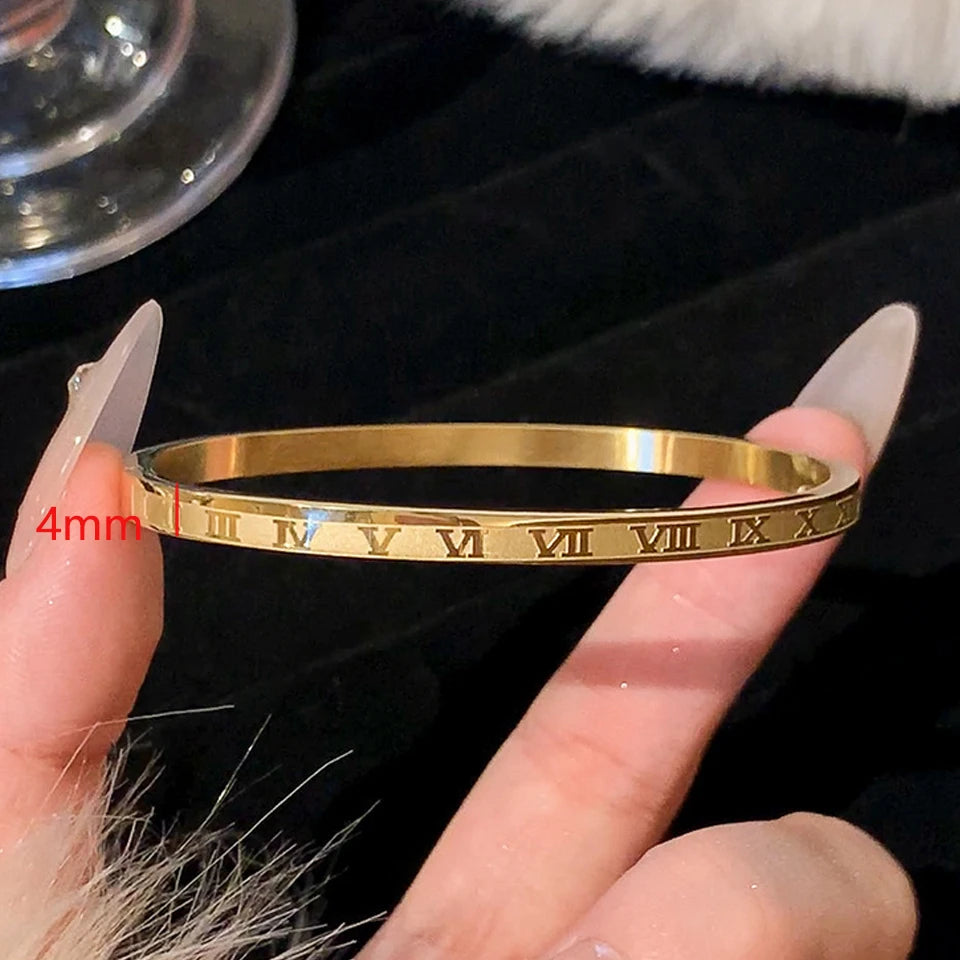 ZAKOL Sparkling Zirconia Stainless Steel Bracelet Set for Women - Stackable Bangles Fashion Jewelry Gift