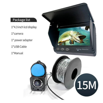 Portable 1080P Fish Depth Finder with 4.3" LCD Screen & Night Vision - Ideal for Anglers Seeking Underwater Insights