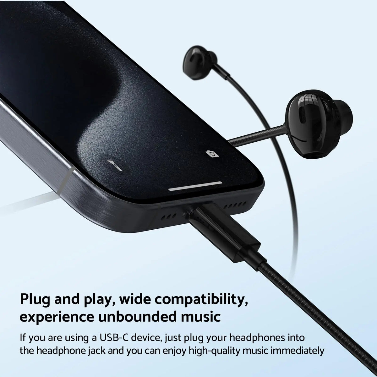 Samsung HiFi Surround Sound Wired Earbuds for Galaxy S24 S23 S22 Ultra - USB-C & 3.5mm with In-line Control