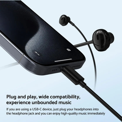 Samsung HiFi Surround Sound Wired Earbuds for Galaxy S24 S23 S22 Ultra - USB-C & 3.5mm with In-line Control