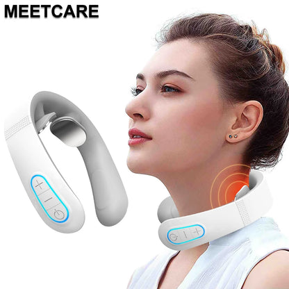 Pulse Neck Massager for Cervical Pain Relief – Smart Electric EMS TENS Therapy for Muscle Relaxation and Kneading