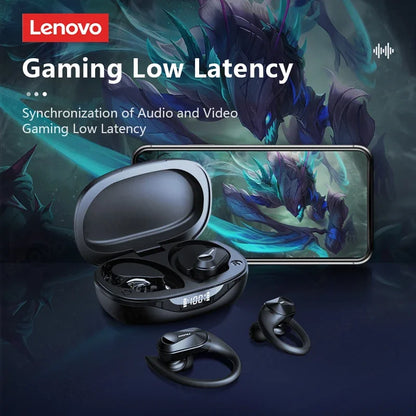 Lenovo LP75 TWS Bluetooth Headphones for Active Lifestyle - Wireless, Noise-Canceling, Waterproof with LED Display