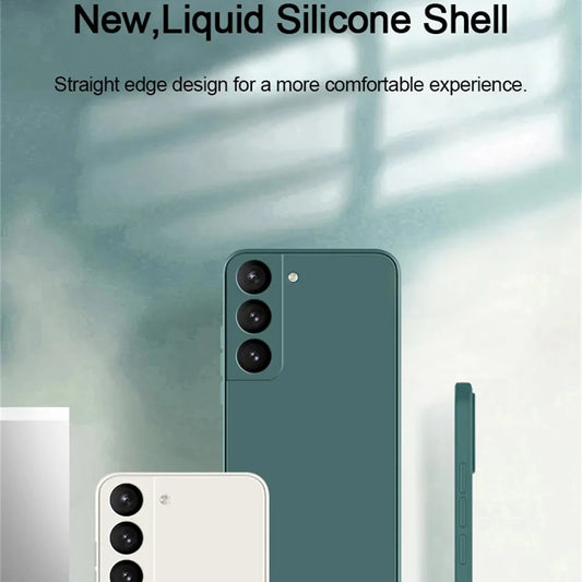Luxury Liquid Silicone Case for Samsung Galaxy S25, S24, S20, S21, S22, S23, Note 20, A71, A52, A51, A41