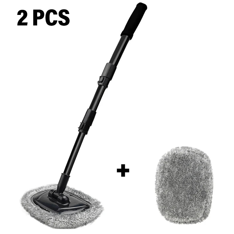 New Telescoping Car Wash Mop with Retractable Long Handle and Bent Bar – Ultimate Cleaning Tool for Car Enthusiasts