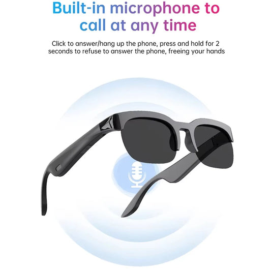 Lenovo Smart Glasses 2026 - AI Translation, Bluetooth, Music, Conversation Recording for Men & Women