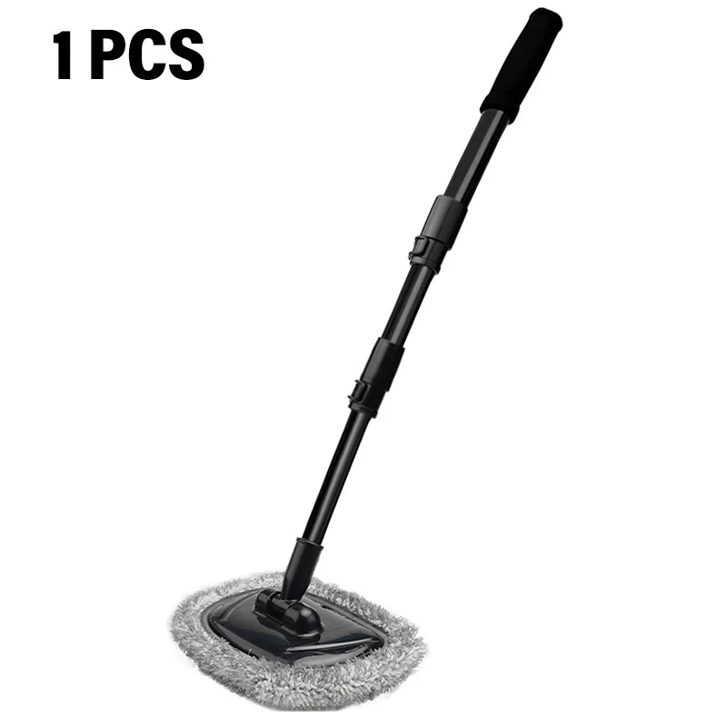 New Telescoping Car Wash Mop with Retractable Long Handle and Bent Bar – Ultimate Cleaning Tool for Car Enthusiasts